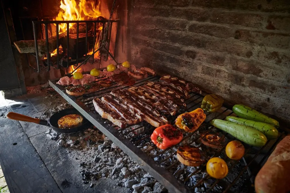 Típica parrilla uruguaya.