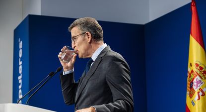 Alberto Núñez Feijóo en rueda de prensa en la sede del PP, tras el acuerdo cpn el PSOE para revovar el CGPJ