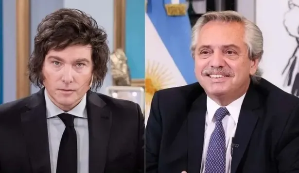 Javier Milei y Alberto Fernández