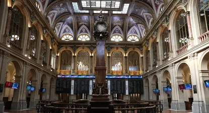 El Palacio de la Bolsa de Madrid.