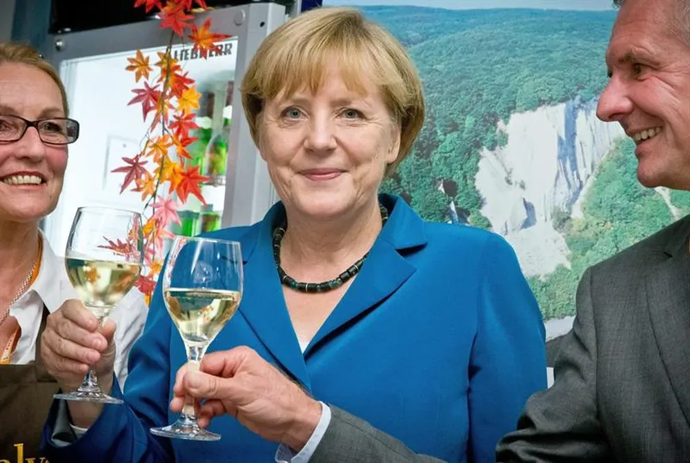 Así celebró su triunfo Angela Merkel