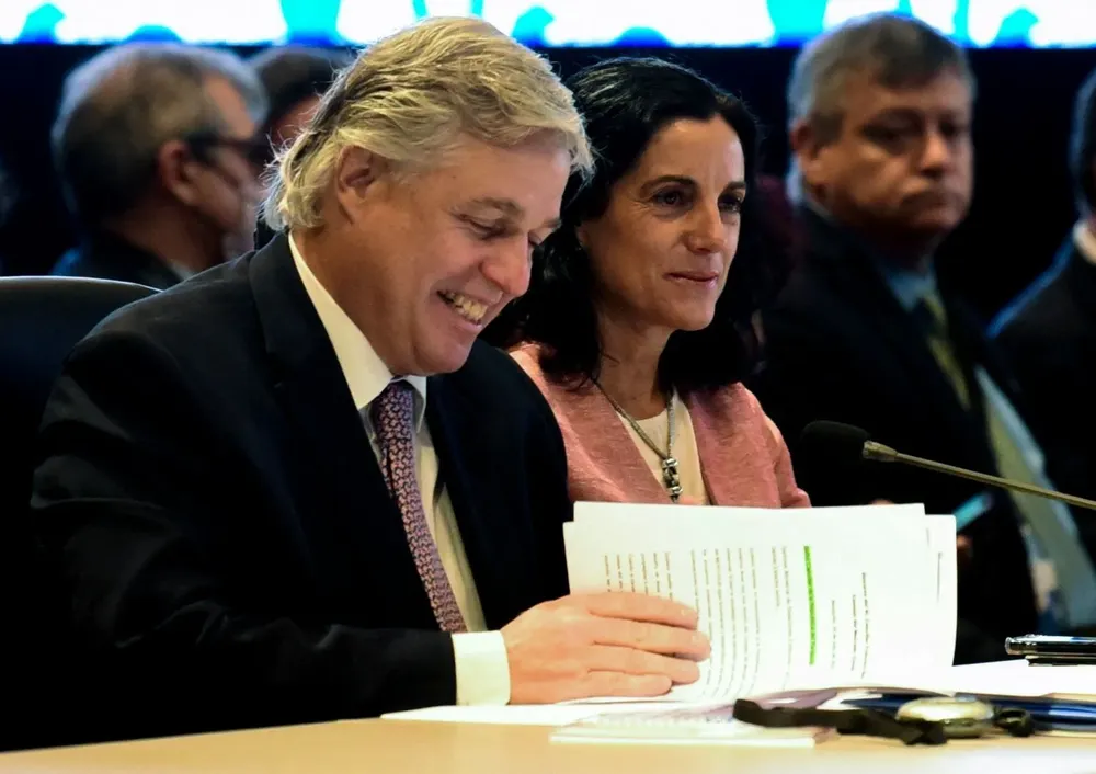 Bustillo y Arbeleche durante la última cumbre del Mercosur