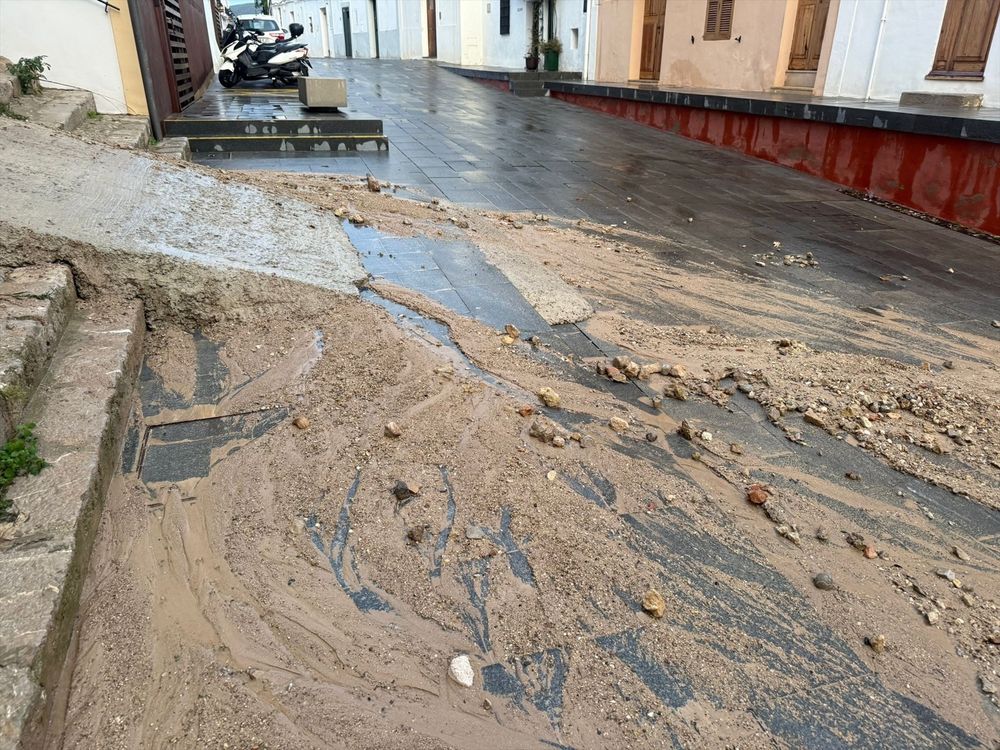 Barro en Ibiza tras las lluvias. EP
