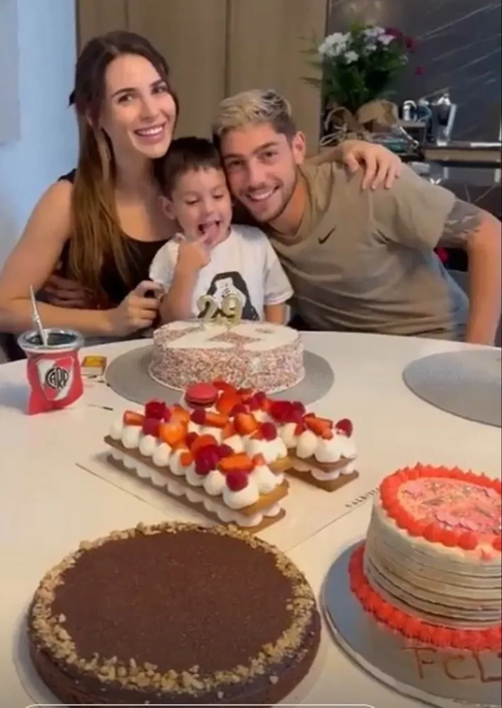 Mina Bonino en familia
