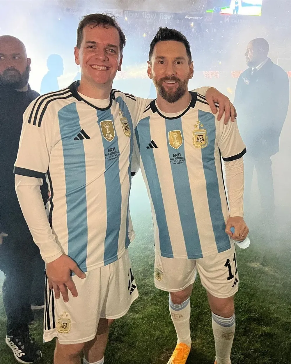 Jero Freixas y Lionel Messi