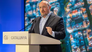 El presidente del PP en Catalunya y candidato a las próximas elecciones catalanas, Alejandro Fernández,