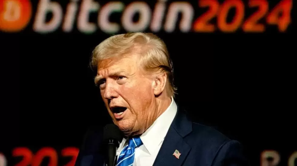 La Casa Blanca celebra estos días la Semana Cripto. En la imagen, el presidente Donald Trump en una conferencia del sector de 2024