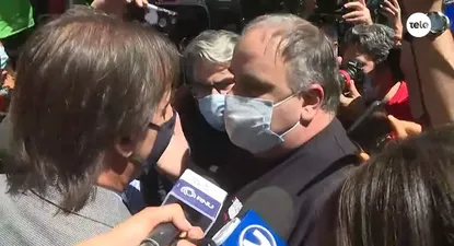 El presidente Luis Lacalle Pou y el secretario general de COFE, Joselo López, este viernes en San Carlos
