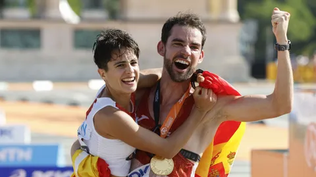 María Pérez y Álvaro Martín. medalla de oro en París 2024.