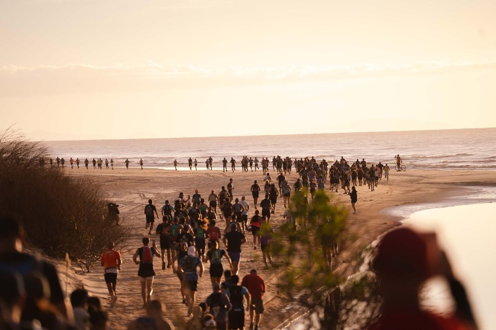 Una de las largadas del Desafío Dos Arroyos este domingo