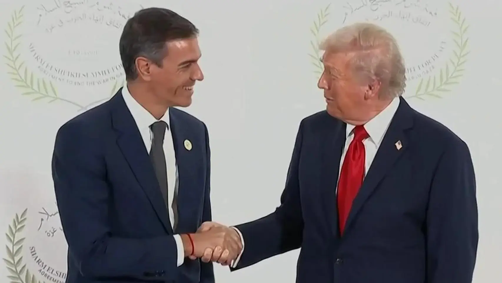 Pedro Sánchez y Donald Trump en Egipto