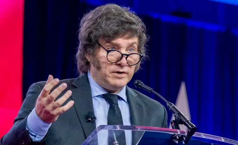 El presidente javier Milei, quien anunció el cierre de Telam durante su discurso ante el Congreso.