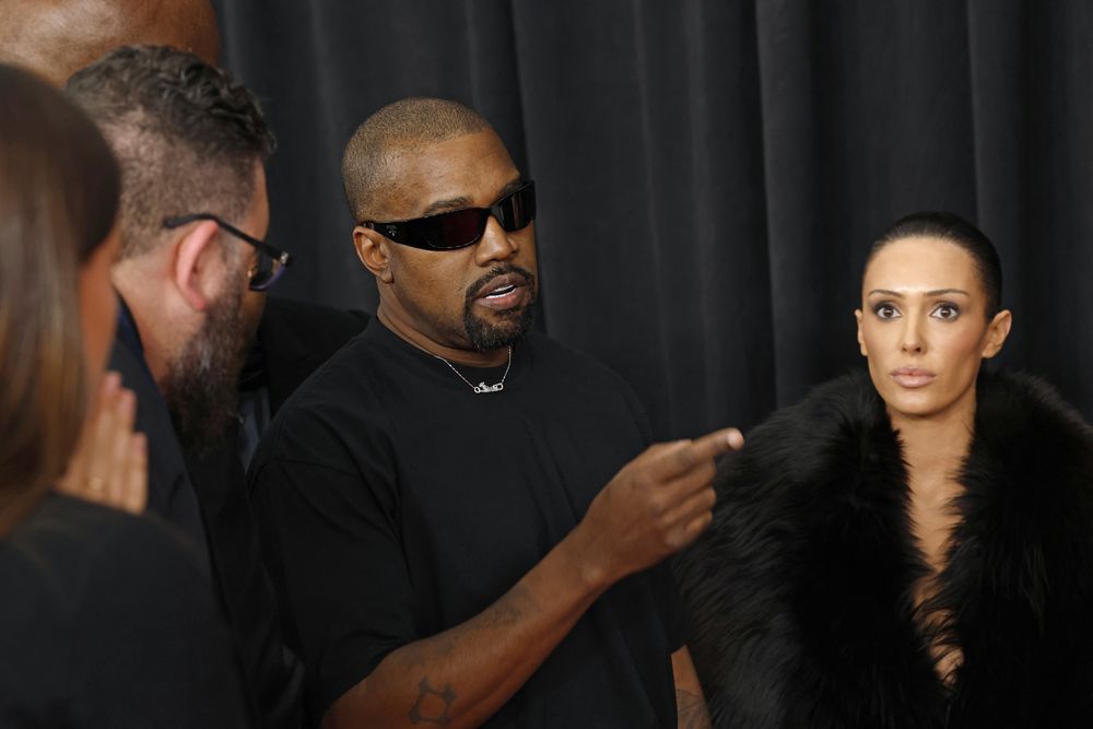 Kanye West en la entrega de los premios Grammy