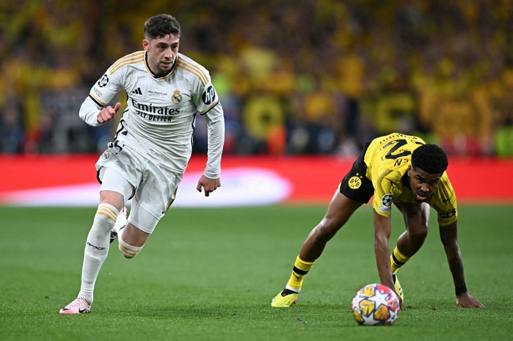 Federico Valverde en la final de la Champions League 2023-2024 con Real Madrid