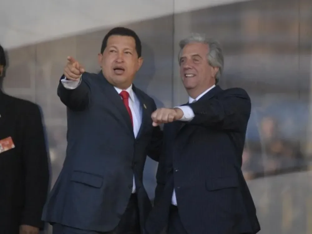 Hugo Chávez y Tabaré Vázquez