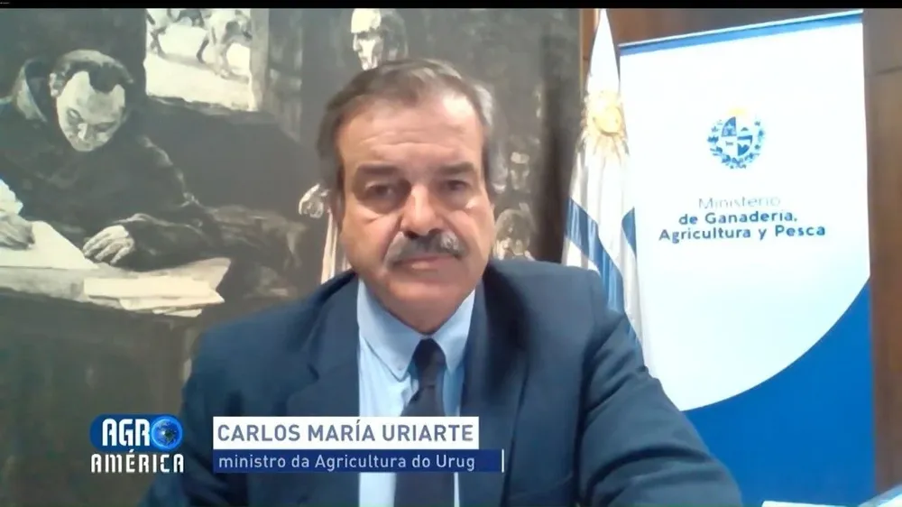 El ministro de Ganadería, durante la entrevista.