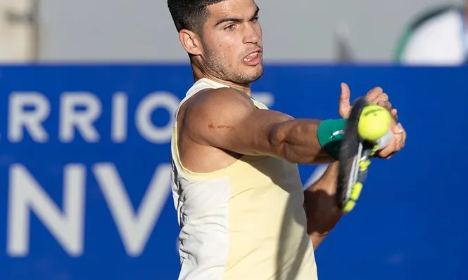 Alcaraz en rueda de prensa.