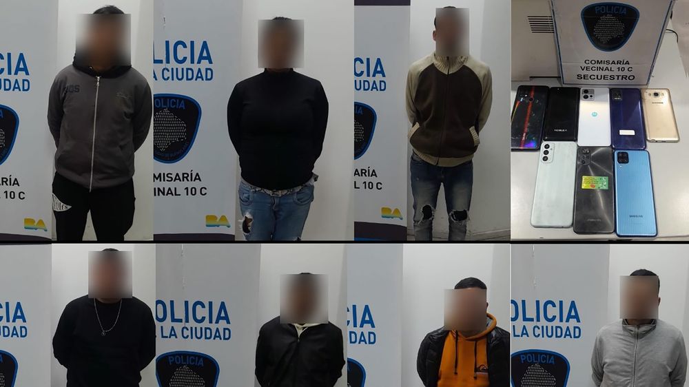 La Policía de la Ciudad identificó y detuvo a siete jóvenes que robaban celulares a bordo de colectivos