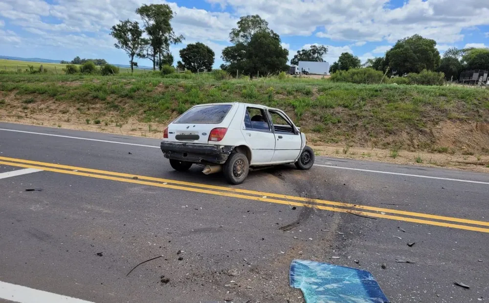 Así quedó el Ford Fiesta que chocó