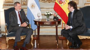 Encuentro del Rey con el presidente electo de la República de Argentina, Javier Milei