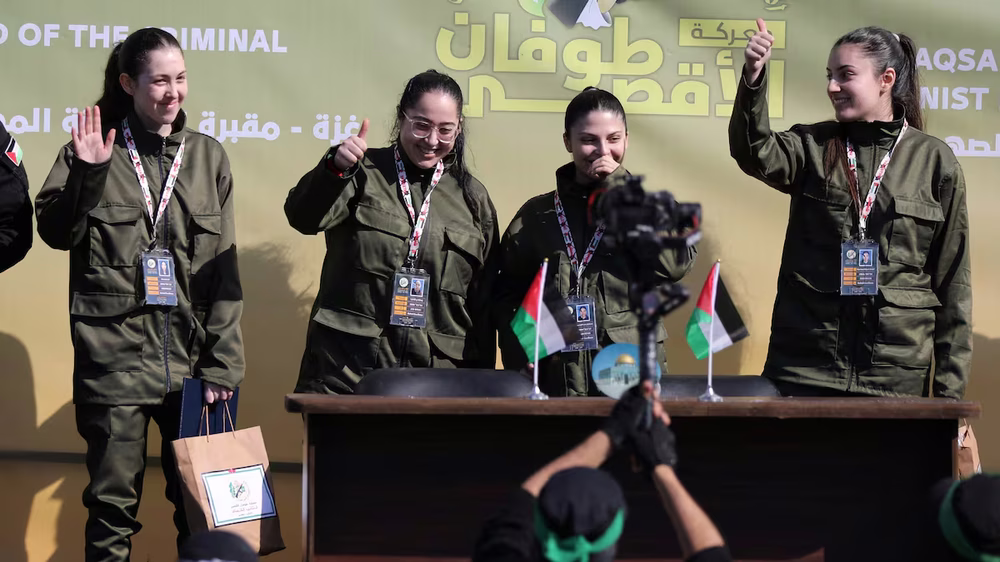 Las cuatro mujeres, soldados de Israel, liberadas por el grupo terrorista Hamás.