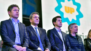 Axel Kicillof, Sergio Massa, Eduardo de Pedro y Máximo Kirchner en la reunión en la que se habría sellado el acuerdo para derogar las PASO.