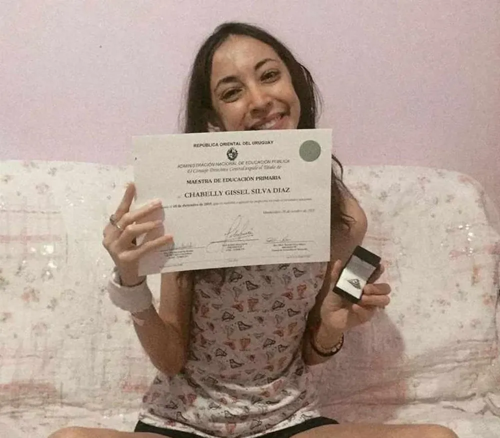 Chabelly Silva tenía 24 años, era maestra en Artigas, y había recibido un trasplante cardiopulmonar