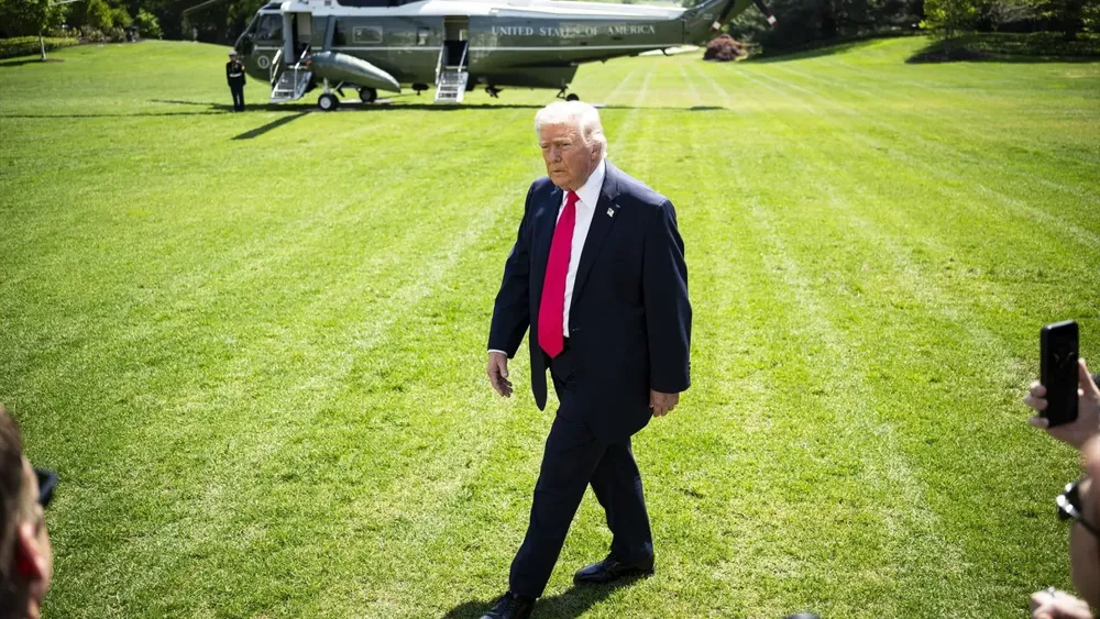 Donald Trump, en los jardines de la Casa Blanca.