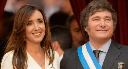 Victoria Villarruel y Javier Milei en la asunción presidencial.&nbsp;