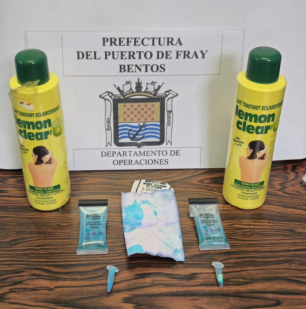 La Prefectura de Fray Bentos y la Policía de Río Negro hizo pruebas y ratificó que el hombre llevaba cocaína