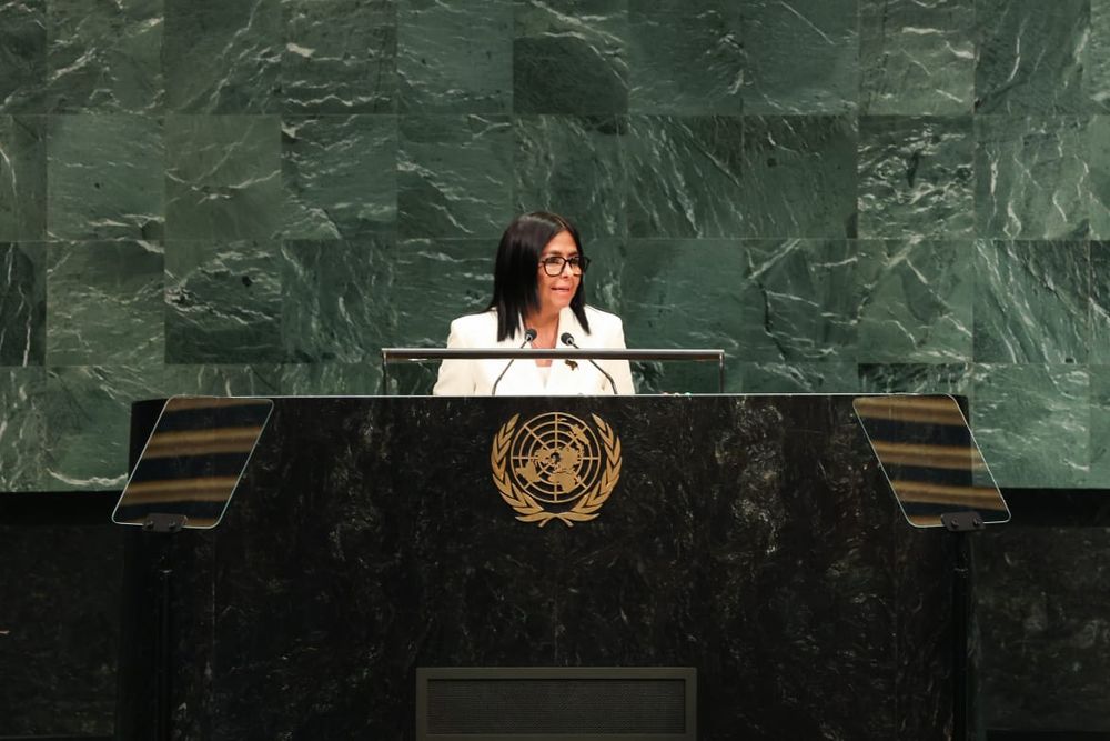 Delcy Rodríguez en la Asamblea de la ONU