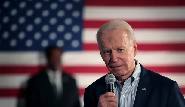 Joe Biden durante un discurso en Baja California Sur