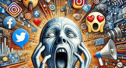 El Observador | DALL·E 2024-11-08 15.00.54 - An expressive digital illustration to accompany an opinion column titled The Scream, exploring the themes of technology, communication, and emotions.webp