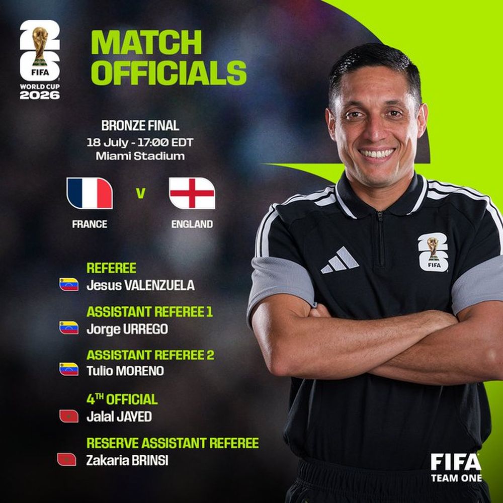 Jesús Valenzuela dirigirá el partido por el tercer puesto del Mundial 2026