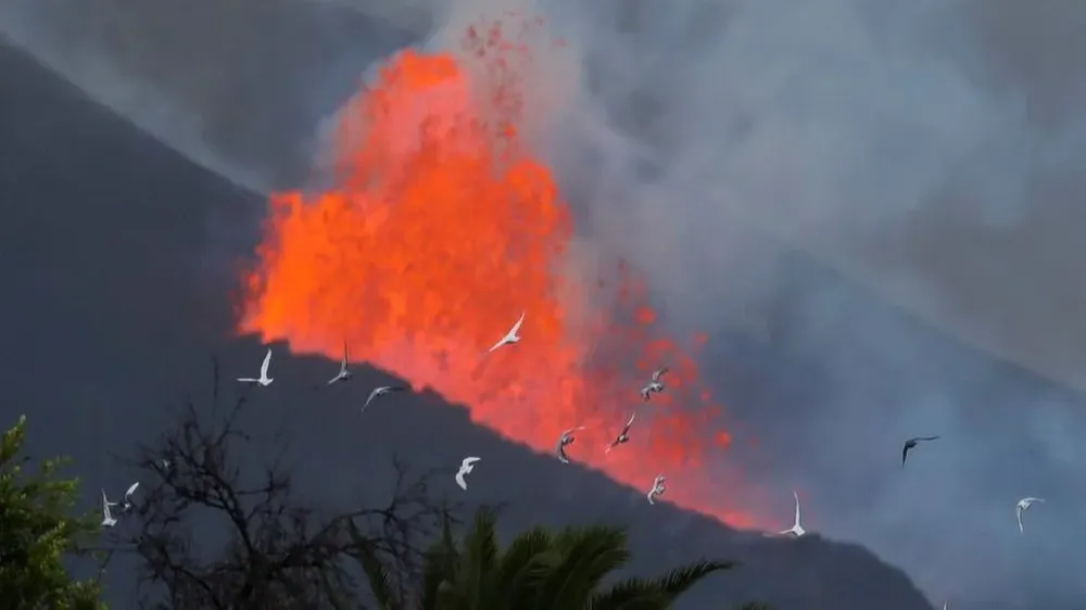 Volcán en Islas Canarias