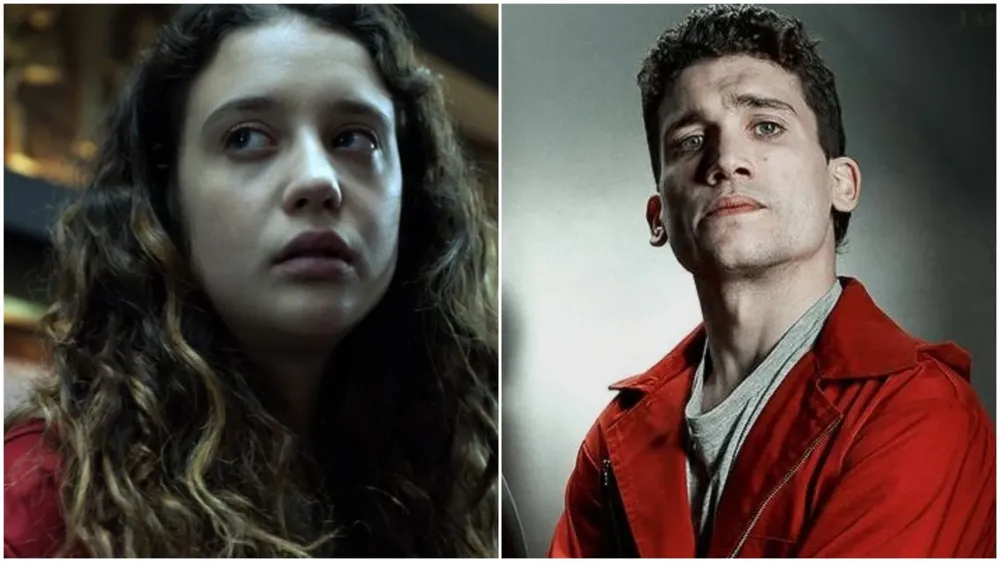 María Pedraza y Jaime Lorente en sus personajes de La Casa de Papel