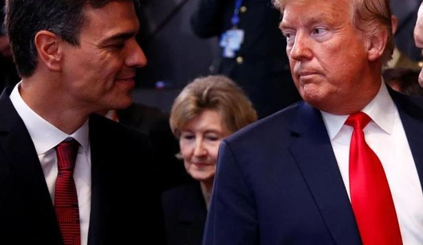 Pedro Sánchez y Donald Trump.&nbsp;