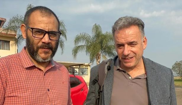 Eugenio Acosto junto al presidente Orsi