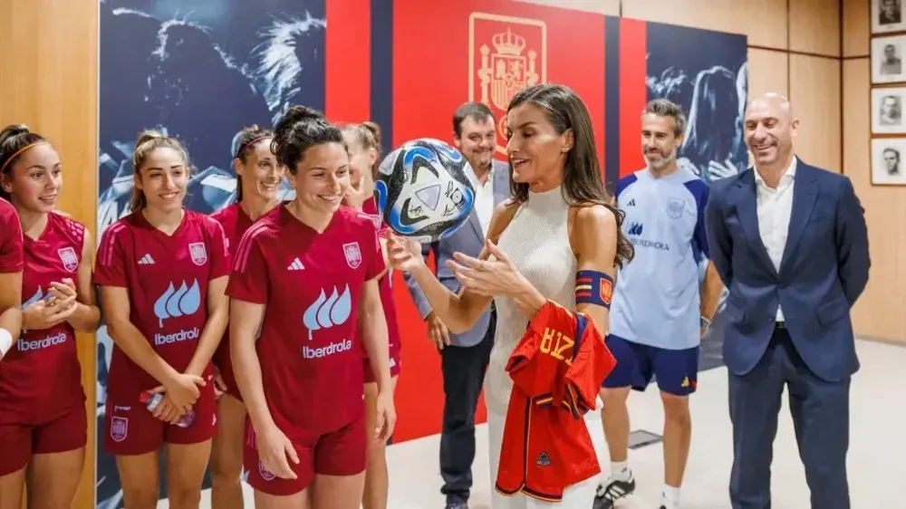 La reina Letizia con la selección española.