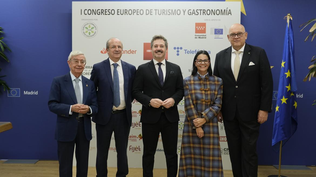 Mariano De Paco Serrano inaugura el l Congreso Europeo de Gastronomía y Turismo.