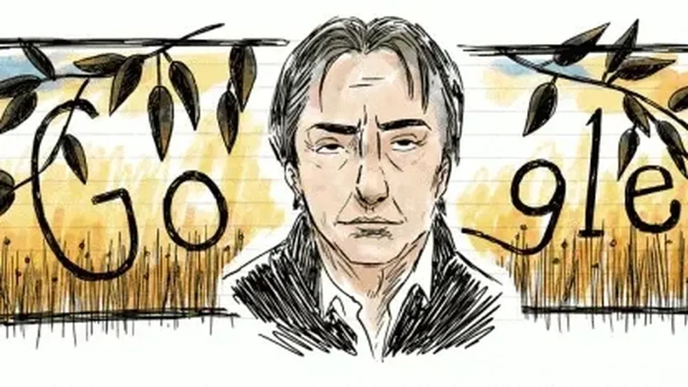 Alan Rickman es el nuevo doodle de Google