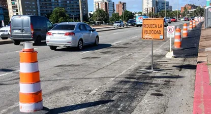 Obras de la ciclovía de la Rambla