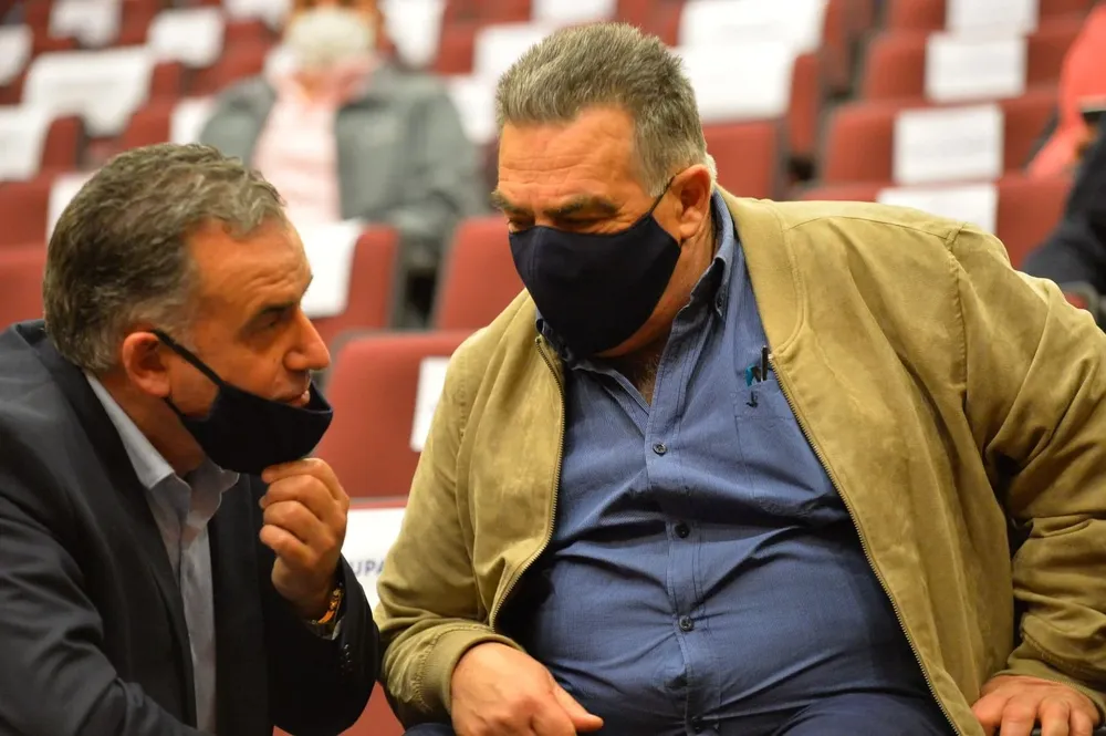 Yamandú Orsi y Carmelo Vidalín