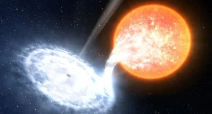 El hallazgo surge de una binaria de rayos X: una estrella de neutrones o un agujero negro que extrae gas de una estrella compañera