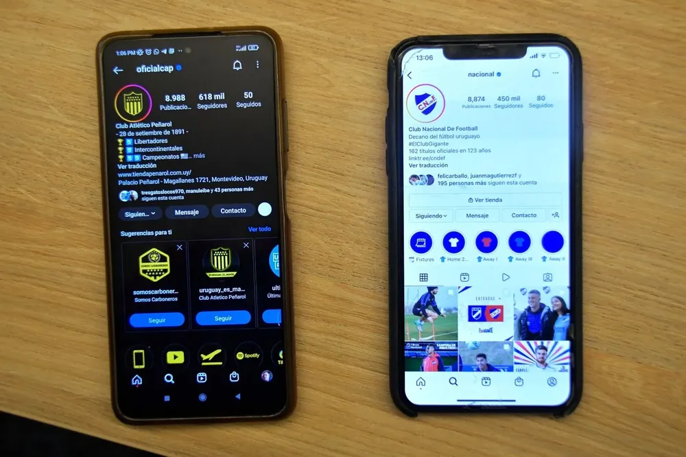 Peñarol y Nacional se esfuerzan día tras día por mejorar el contenido que le ofrecen a sus hinchas a través de redes sociales