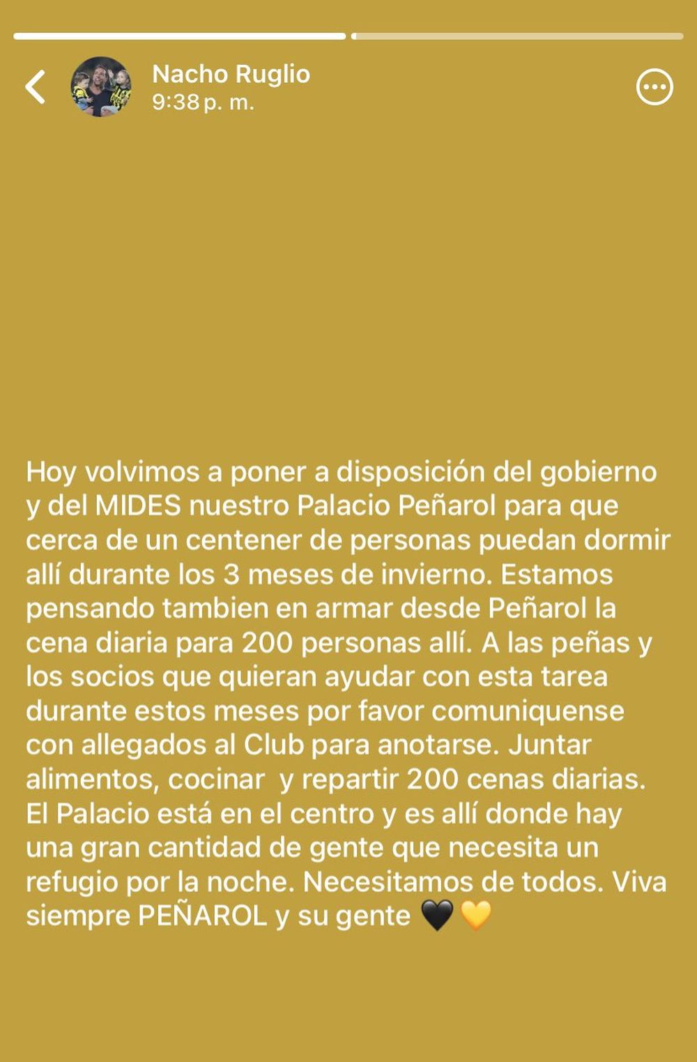 El anuncio de Ignacio Ruglio El anuncio de Ignacio Ruglio