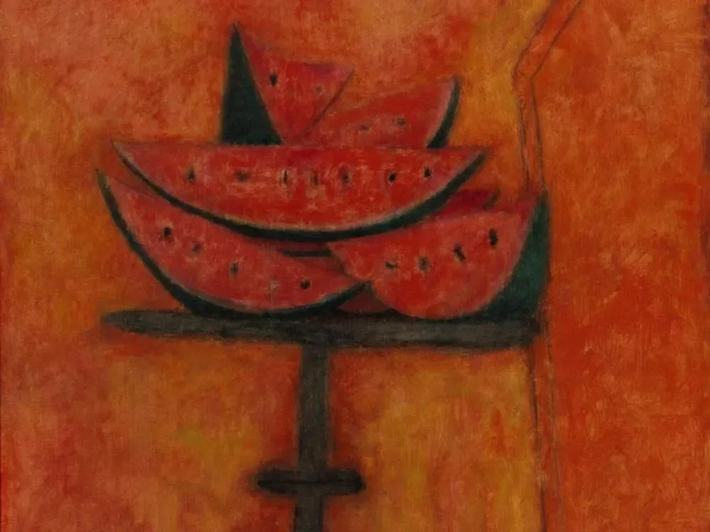 Detalle de la obra Watermelon Slices de Rufino Tamayo