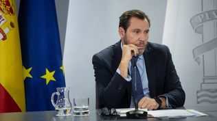 El ministro de Transportes y Movilidad Sostenible, Óscar Puente, durante una rueda de prensa posterior al Consejo de Ministros,