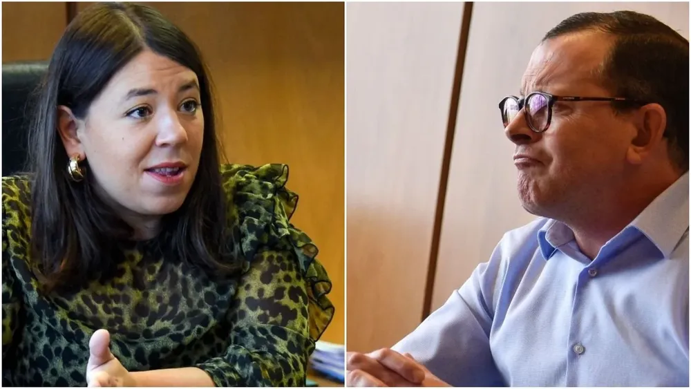 La diputada del MPP, Bettiana Díaz, y el diputado cabildante Álvaro Perrone