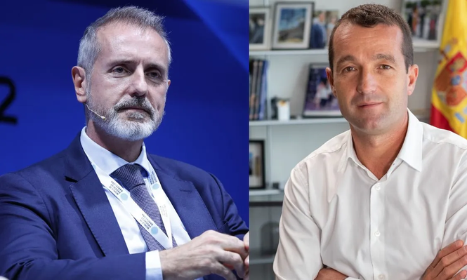 Los presidentes de Telefónica, Marc Murtra, e Indra, Ángel Escribano